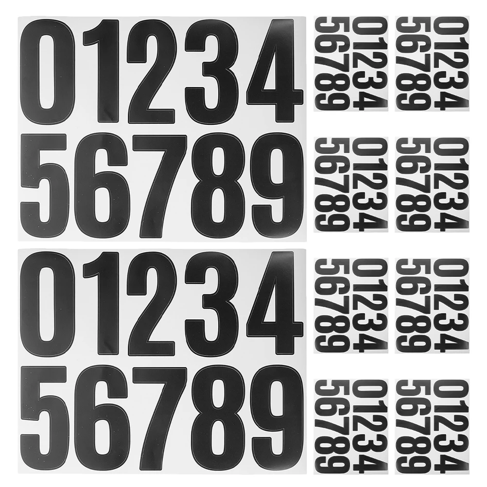 

Self-Adhesive Mailbox Numbers Stickers 10 Sheets Waterproof Address Decals for Outdoor Use Trash Can House House Number Stickers