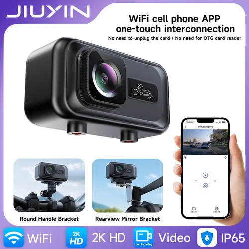 JIUYIN 2K HD cámara de salpicadero de conducción de motocicleta DVR WIFI videocámara bicicleta eléctrica de montaña cámara de acción cámara para deportes al aire libre