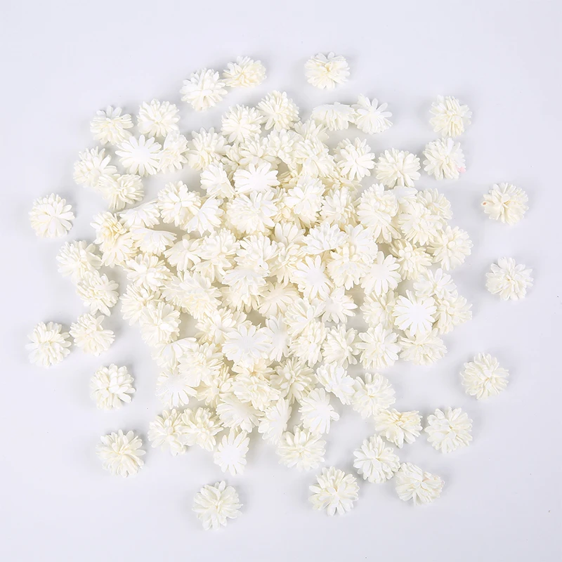 5/10/20 Stück 2,5 cm Stoff künstliche Blumenköpfe für Hochzeit Zuhause Girlande Dekor DIY Kunst Haarschmuck Kranz gefälschte Blumen – Detail 7