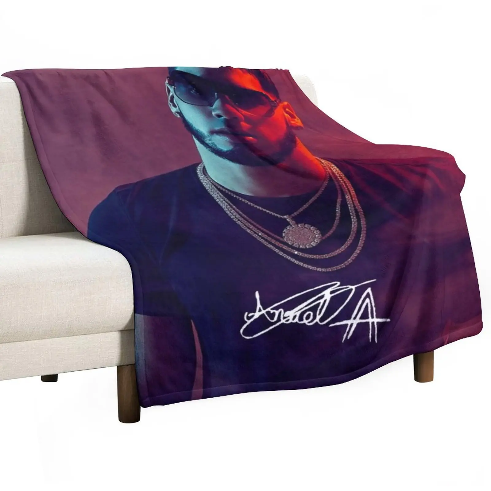 

AA Anuel Throw Blanket Retros heavy to sleep Decorative Sofas Blankets