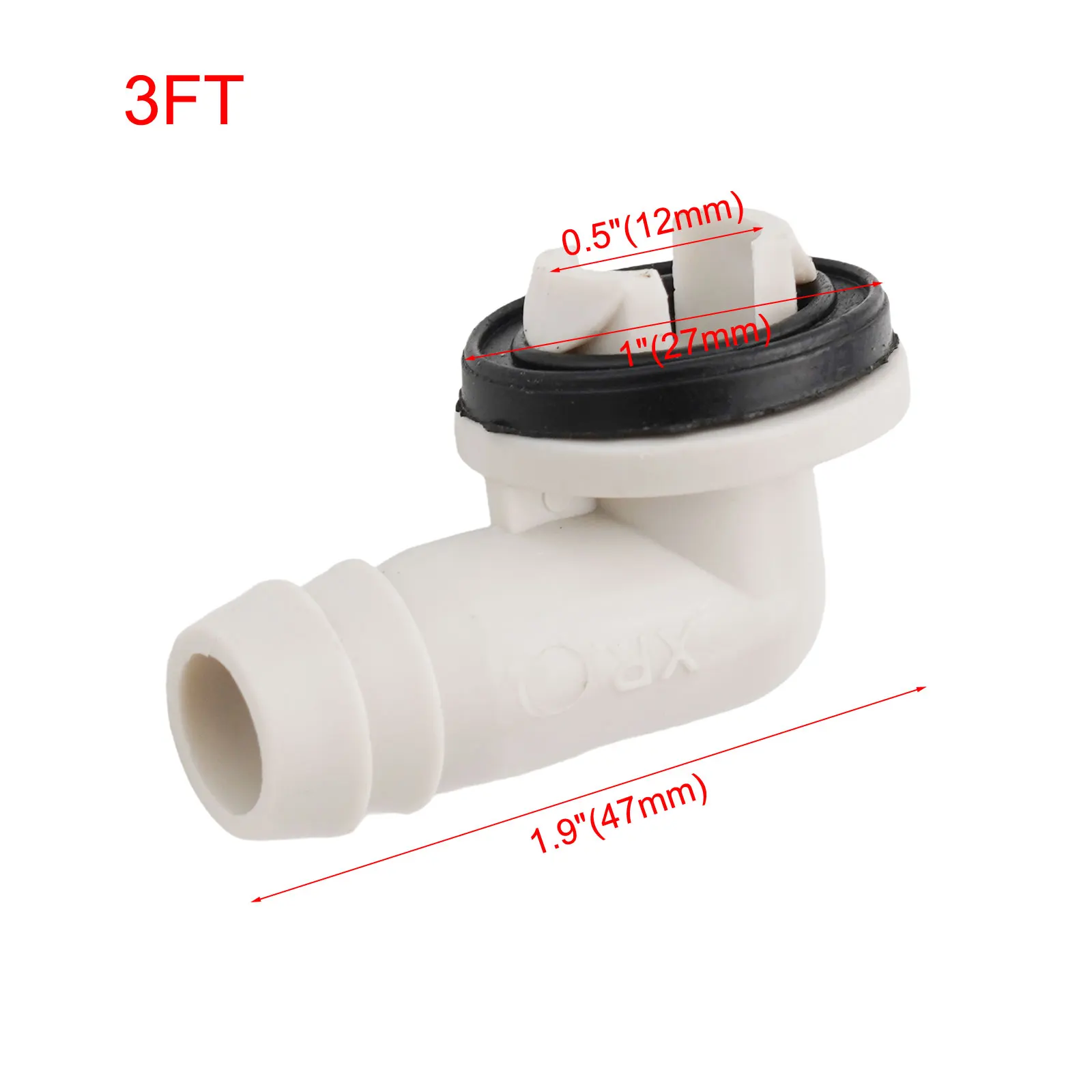 Air Conditioner Drain Hose 3FT 6FT ABS Construction with 15mm Fitting and 2 Clamps for Split and Casement Type Air Conditioners
