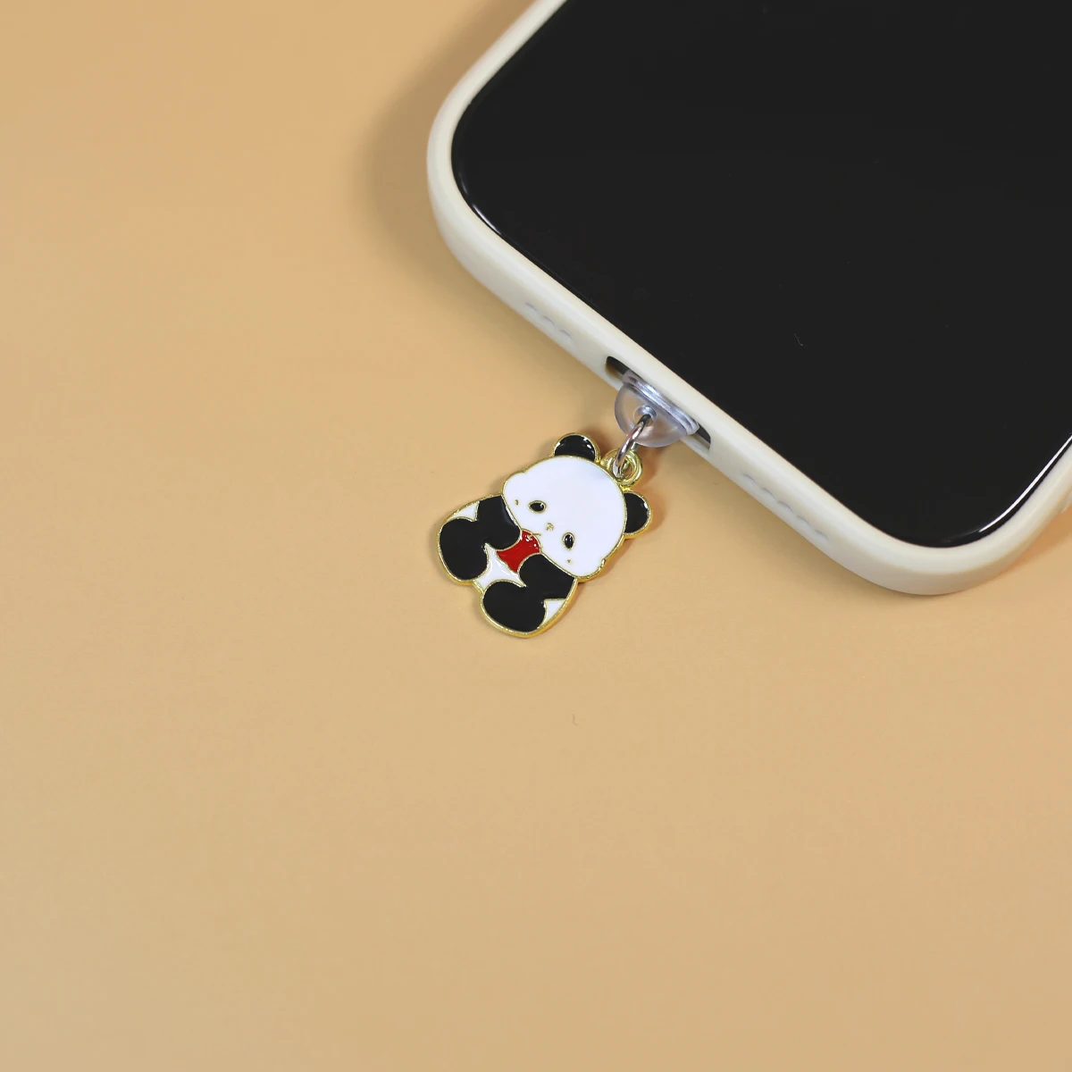 Tapón antipolvo para teléfono Panda, accesorio de decoración para teléfono de dibujos animados del Tesoro Nacional de estilo chino para Iphone y Samsung, tapón antipolvo tipo C