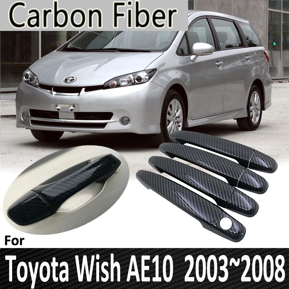 Pop for Toyota Wish AE10 10 2003 2004 2005 2006 2007 2008 Door Handle Cover Sticker Decorations Car Accessories