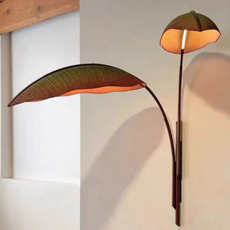 Villa living room light special-shaped leaf shape atmospheric resin chandelier