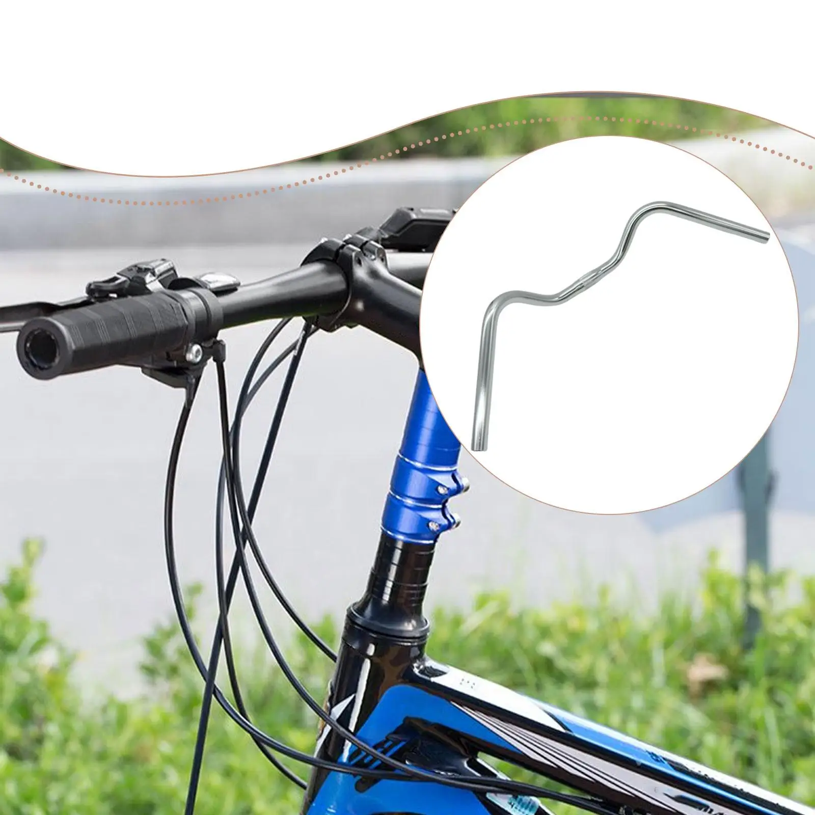 

Bike Handlebar, Replace Part Accessory 25.4mm Clamp Diameter,Lightweight High Performance Component Aluminum Alloy