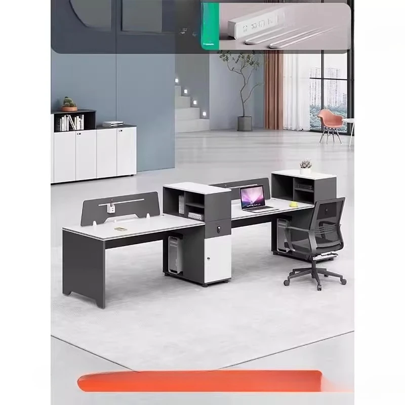 

Office staff, simple modern office desk and chair combination 6 people, card seat 4 people, financial staff