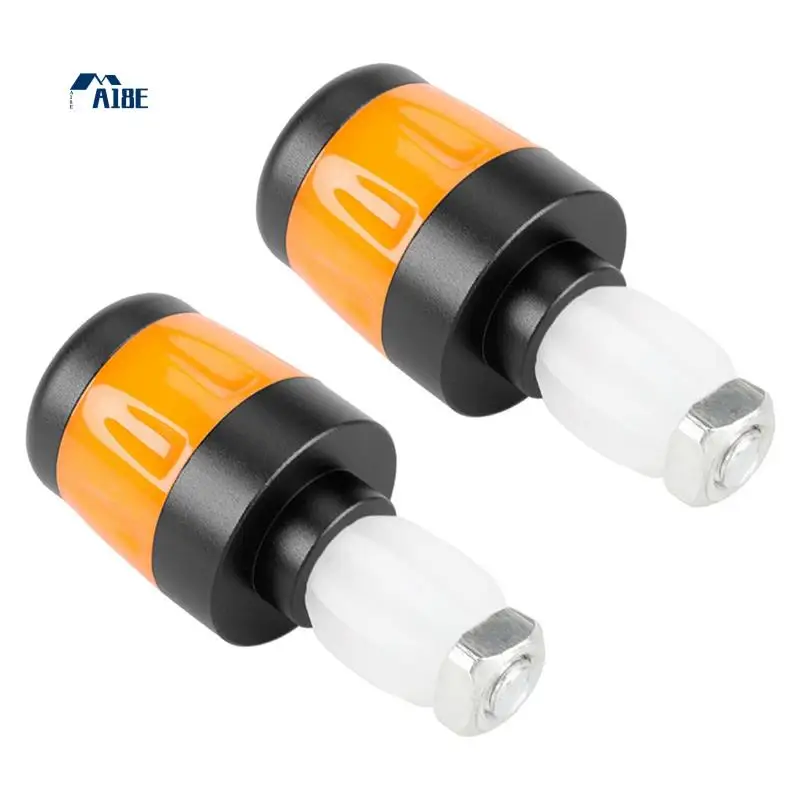 

A18E-4Pcs Electric Scooter Handlebar Lights LED Warning Light Handlebar End Plugs Waterproof Turn Signal Lights Black+Orange
