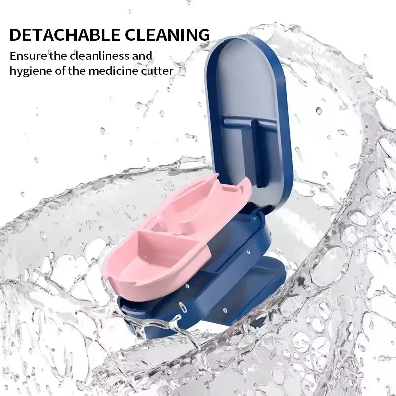 1 قطعة قاطع حبوب منع الحمل ، مقسم حبوب لقطع حبوب صغيرة or حبوب كبيرة في نصف ، قطع حبوب ، أقراص ، شفرة فولاذية مقاومة للصدأ حجم السفر #5