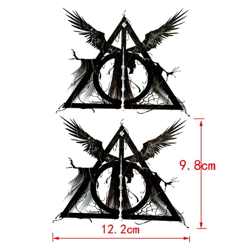 5pcs  Devil Lucifer Comes large Temporary Tattoos devil seal Waterproof Fake Tattoo body art tatoo sleeve men tattoos designs