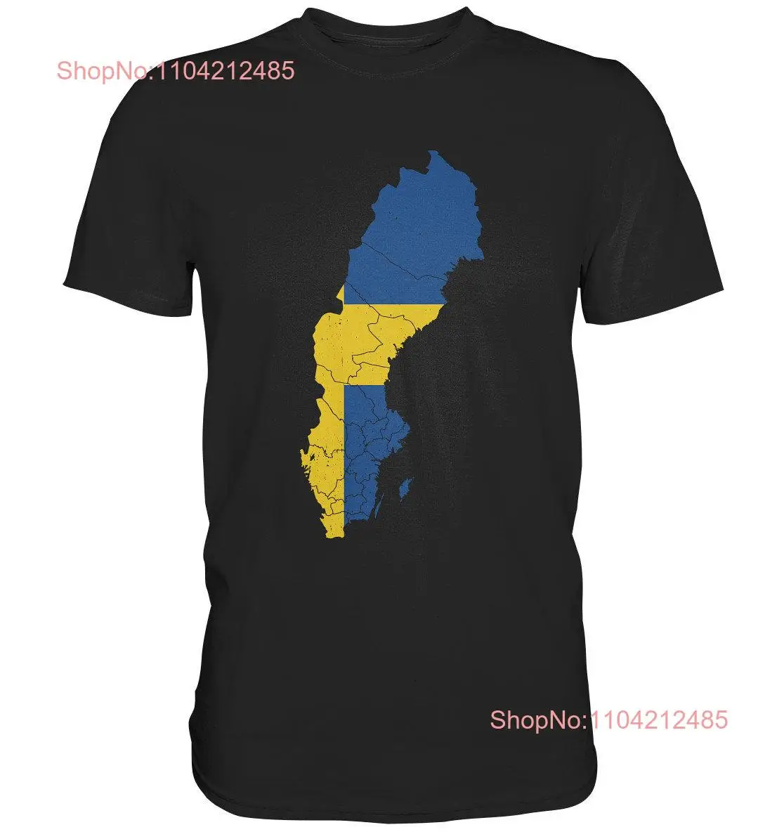 Sweden Map Swedish Flag Travel Swede T Shirt long or short sleeves