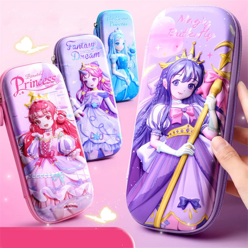 

Pencil Cases Kawaii Princess Estojo Escolar Unicorn Cute Pencilcase Cartuchera Korean Stationery Piornik 3D Pencilbox Astuccio