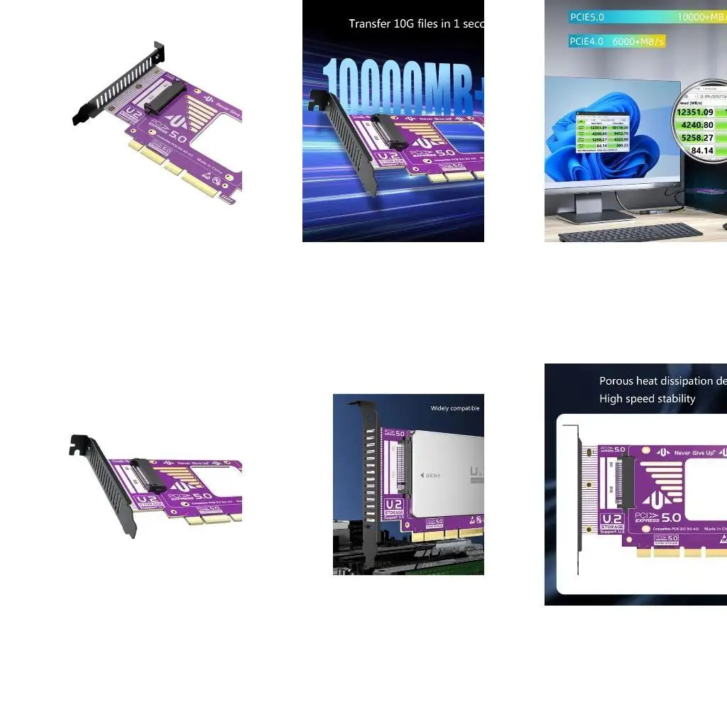 

R53C Решение для хранения высокой емкости с PCIE 5.0 до U3 SFF-8639 Adapter SSDS Adapter