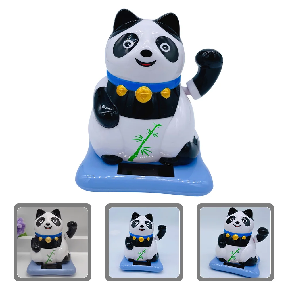 

Panda Dashboard Ornament Solar Powered For Car Interior Decor Office Ornament Car Ornaments