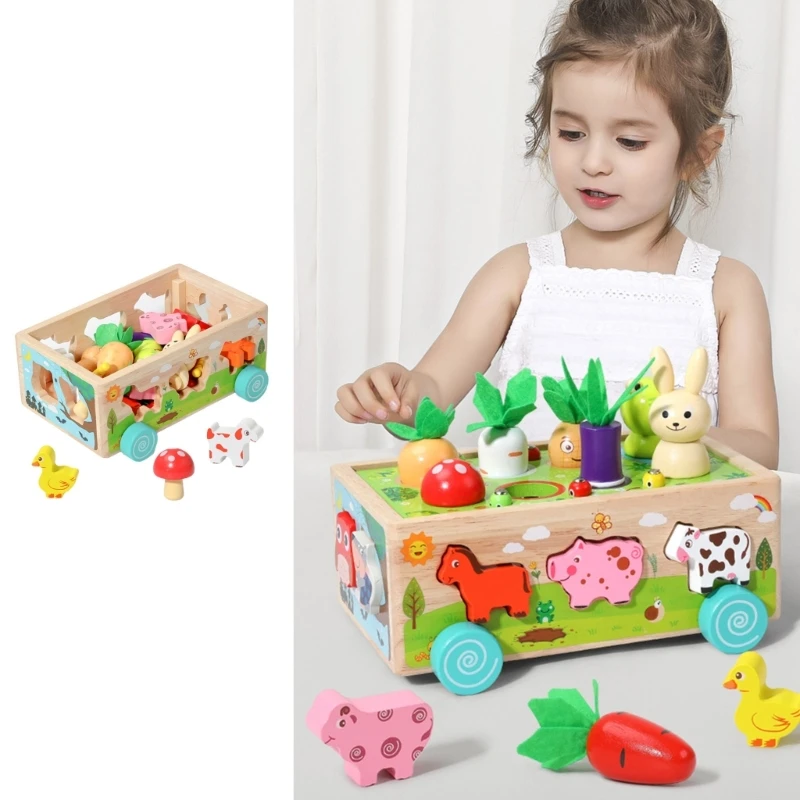 Baby Busy Cube Multifunktionales Käfer-Fangspiel-Spielzeug mit Rettich-Farblernen