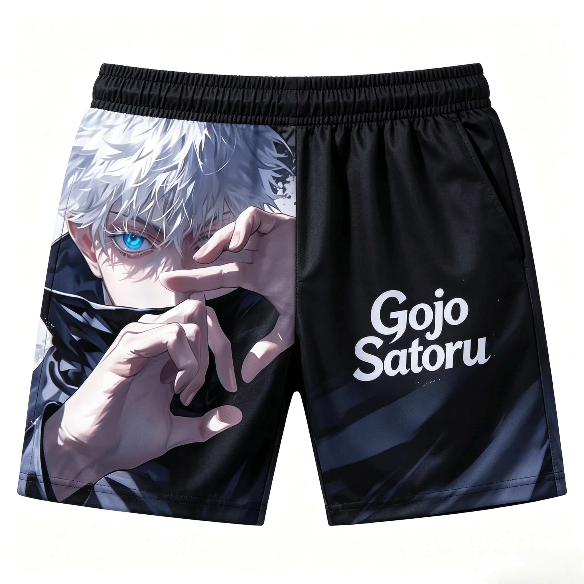 2026 Summer Jujutsu Kaisen Gojo Satoru Quick Dry Gym Shorts, Men's Unisex Anime Print Running Sports Board Streetwear Shorts