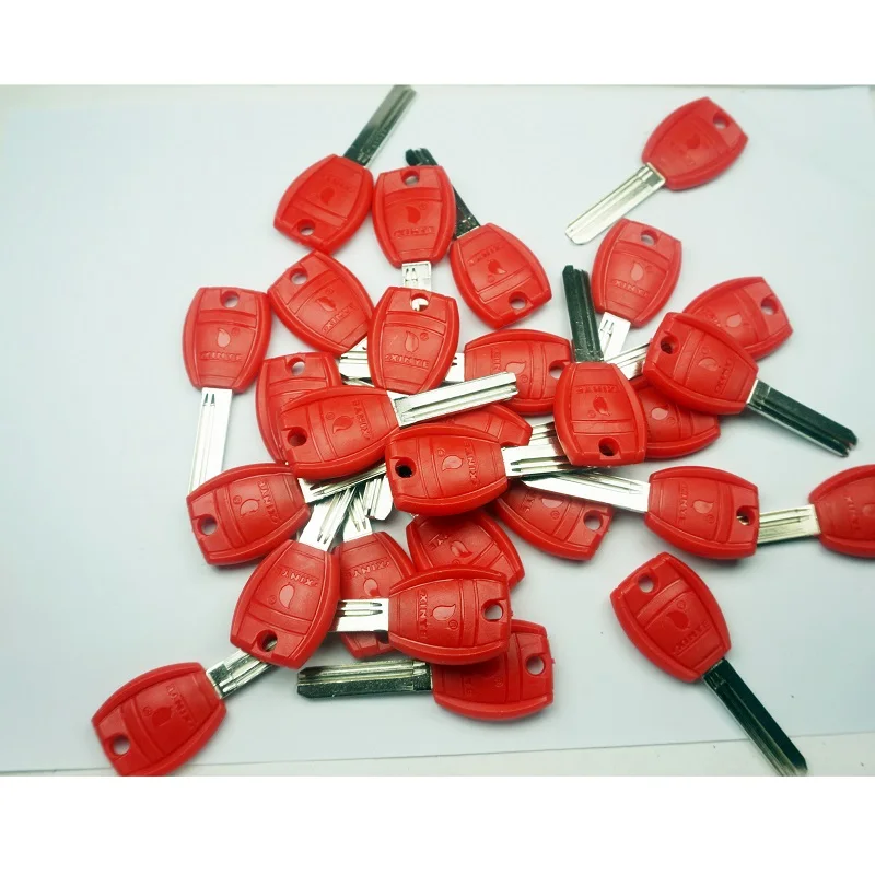 5Pcs/Lot Red  AB Dual Groove Key Blanks Colorful Plastic Handle Household Door Lock Uncut Keys Locksmith Supplies view 4