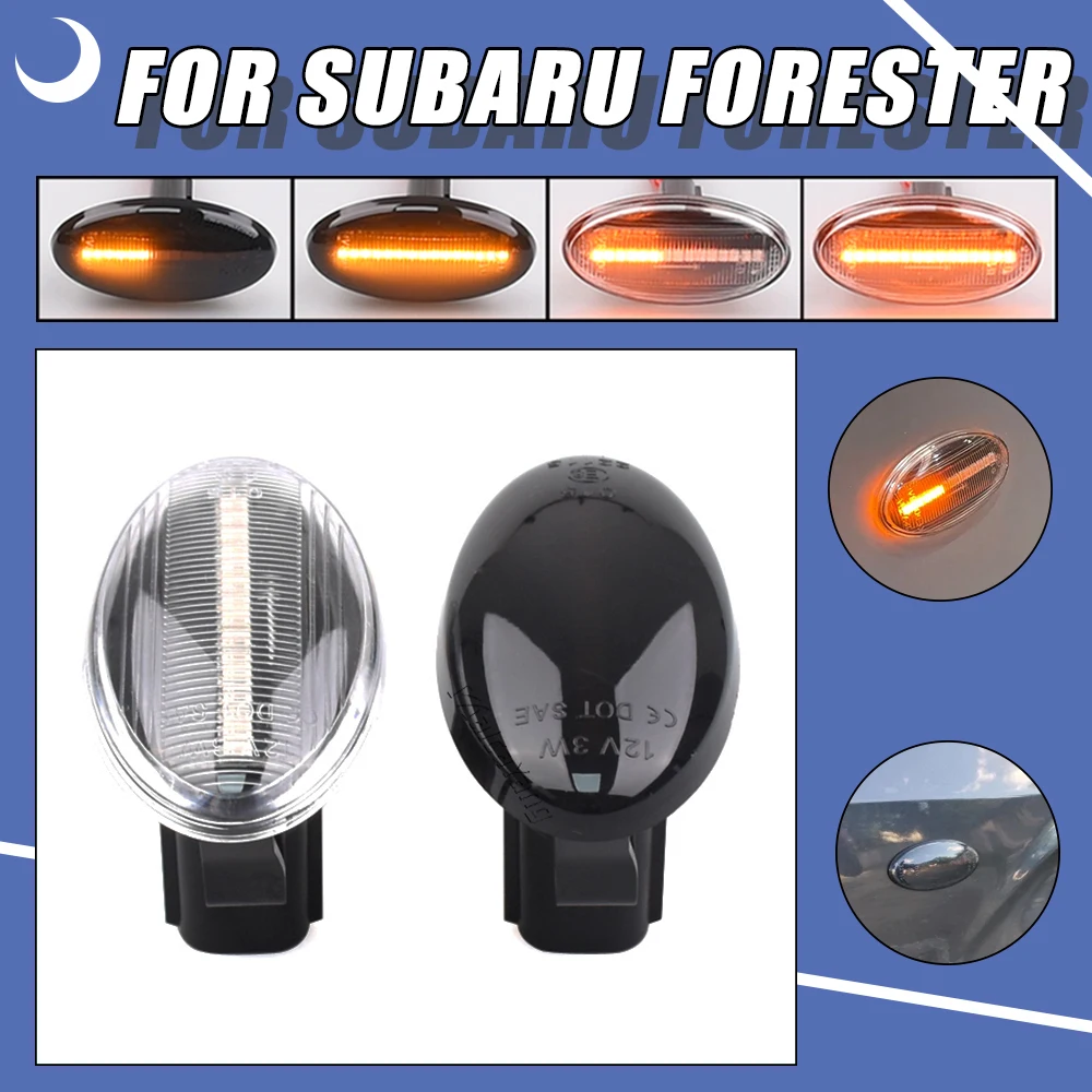 Modern Styling LED Side Repeater Indicator Turn Signal Flashe For Subaru Forester Impreza Sequential Blinker 2008 2009 2010-2019