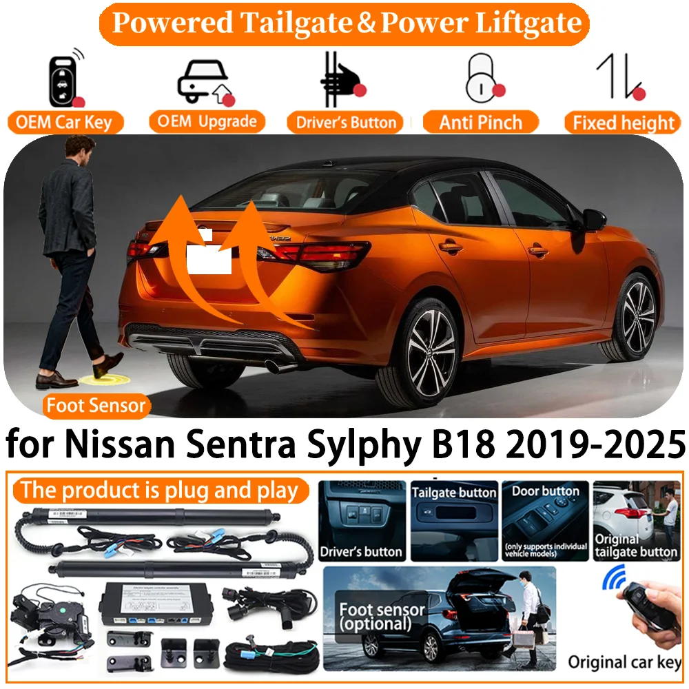 ZhuCamX Car OEM Smart Powered Tailgate system for Nissan Sentra Sylphy B18 2019-2025 Automatic Electric Power Tailgate kit