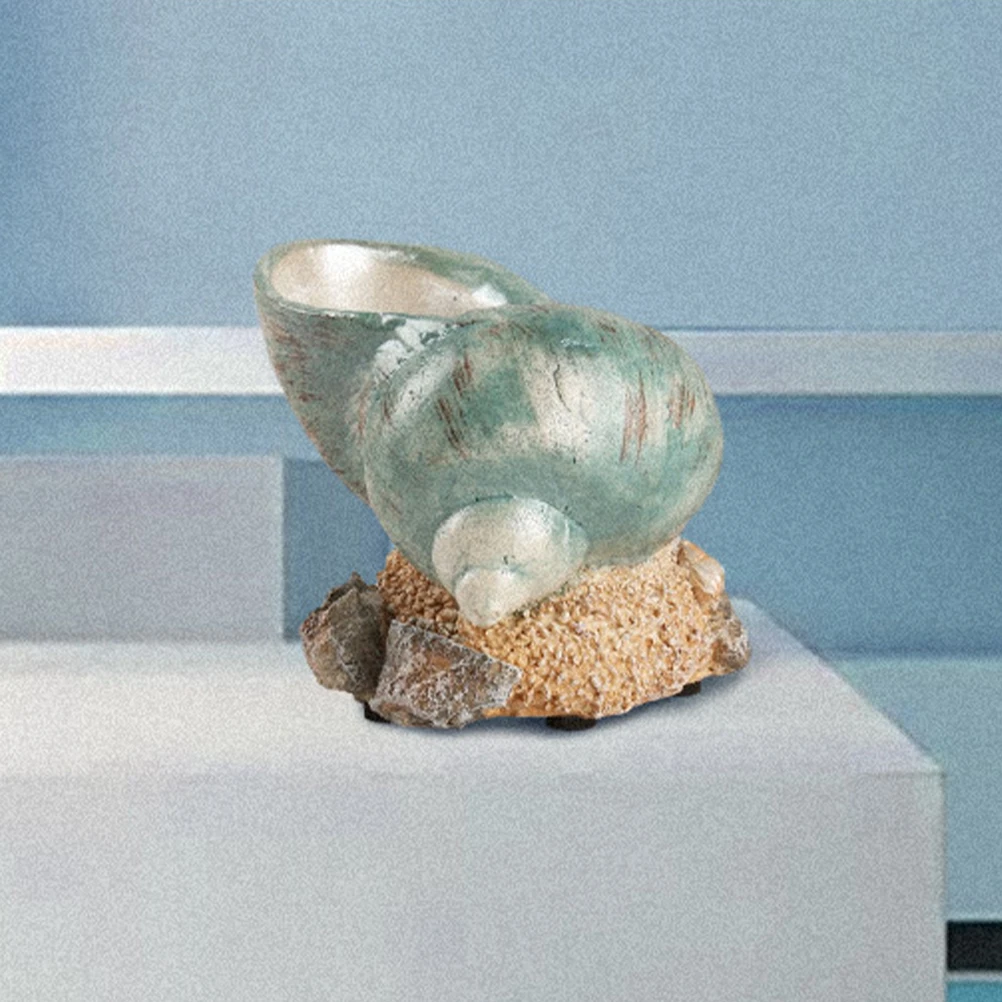 

1pcs Realistic Shell Statue Resin Conch Ornaments Home Decor Coastal Table Crafts Ocean DIY Art Figurine Seashell Display Piece
