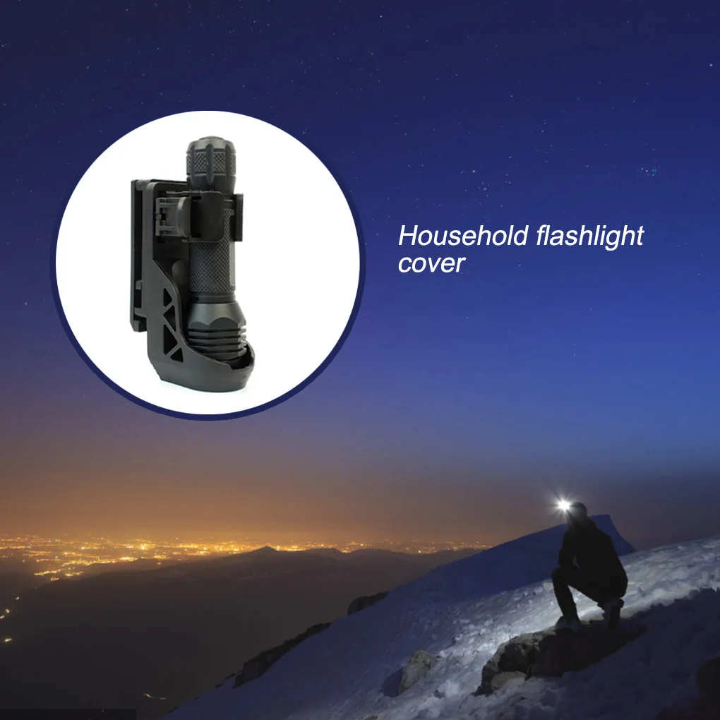 

Flashlight Holder with Lever Portable Torch Rotatable Protection Carrying Case Accessory Household Outdoor Emergency