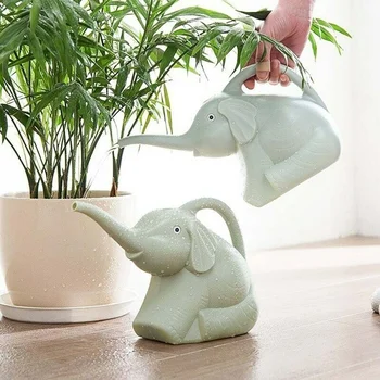 Bonito regadera de plástico con forma de elefante, lata para plantar, riego al aire libre, accesorios para el hogar, herramientas de jardinería, equipo, suministros de jardín