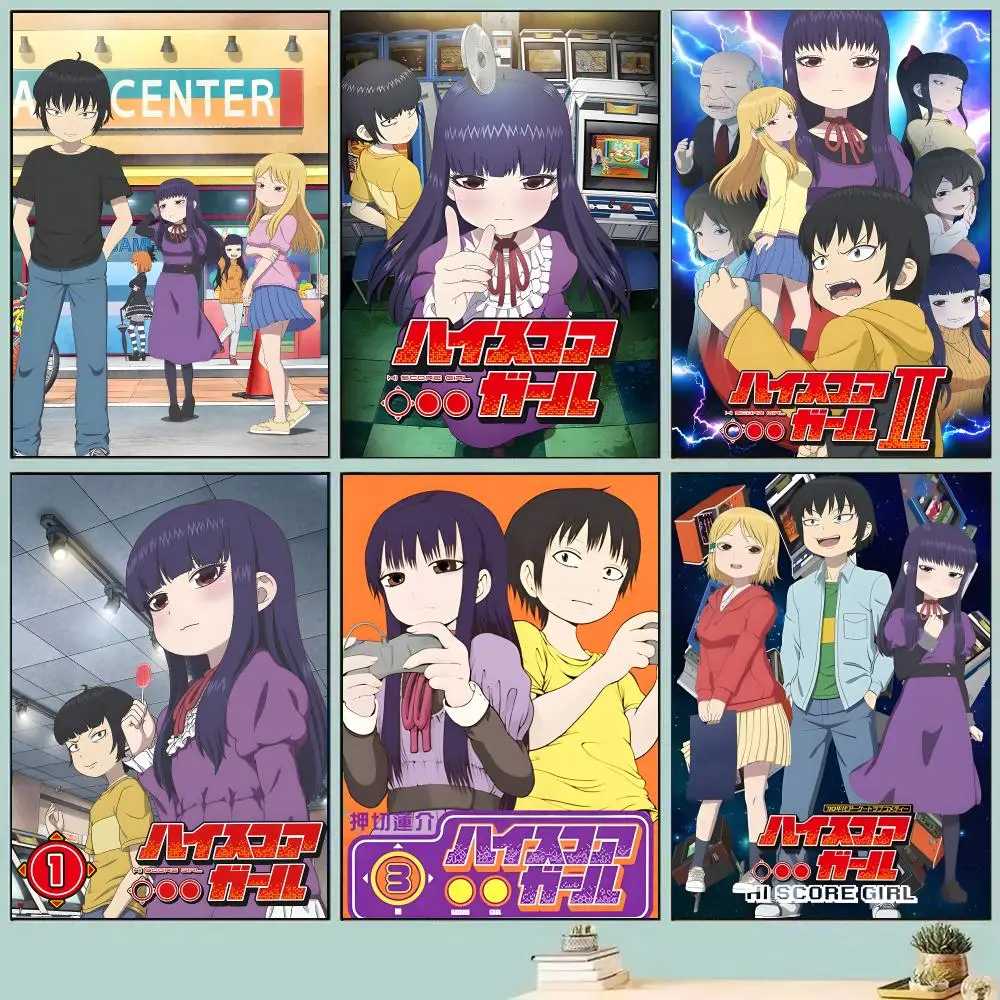 1pc Anime H-Hi Score Girl Poster Room Decor Home Wall Art Printing Waterproof Garage Bed Room Posters Gift