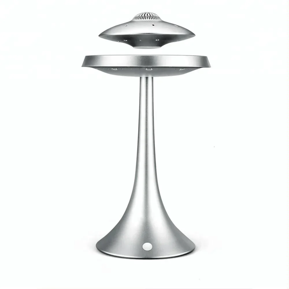 HCNT Levitating Speaker Rotating Floating UFO Speaker  Music Player with RGB Color Table Lamp