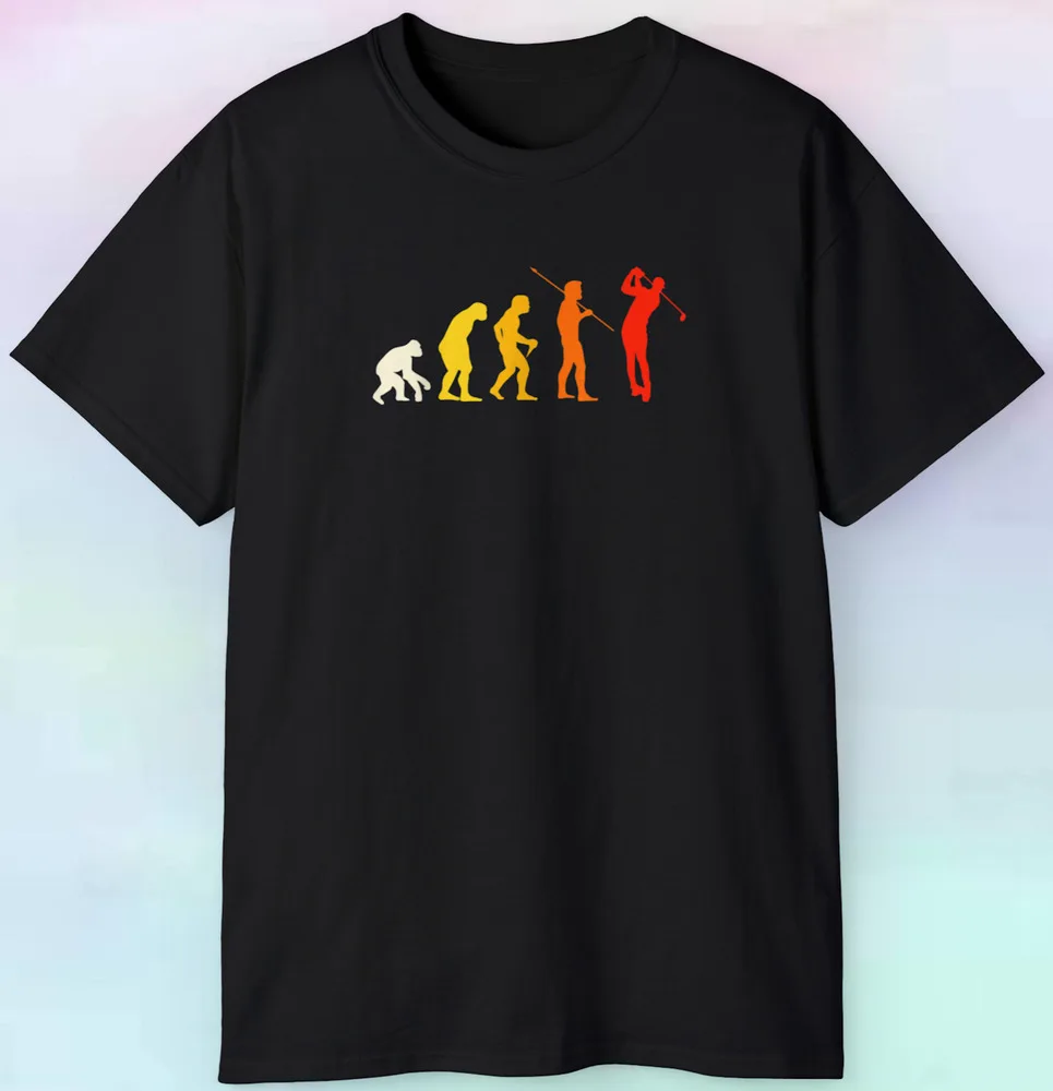 Evolution Of Golf Shirt Golfer Tee Golf Humor Graphic For Men Clothing Women Tees Y2K Tops Unisex Summer Short Sleeve