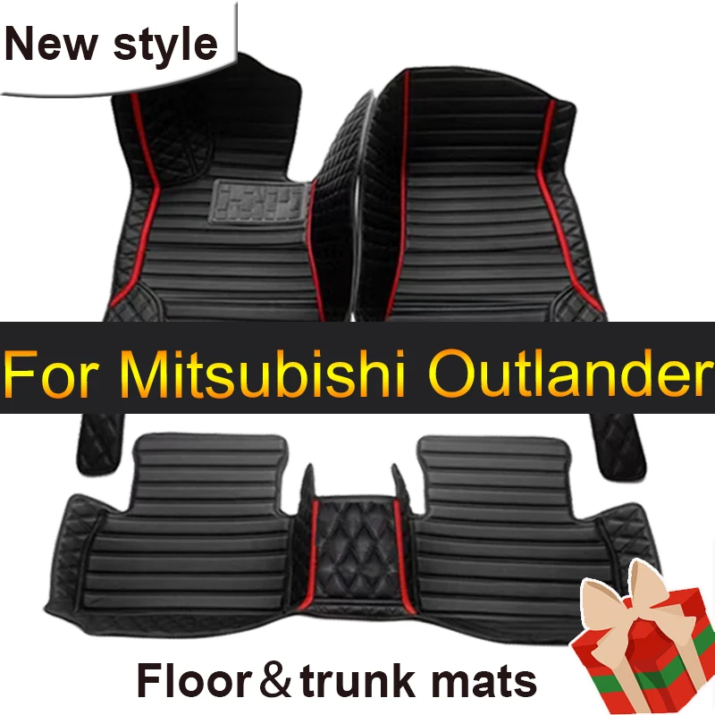 

Негибридный автомобильный напольный коврик для Mitsubishi Outlander GM 2022 2023, кожаные коврики на 5 сидений, автомобильные коврики, автомобильные аксессуары