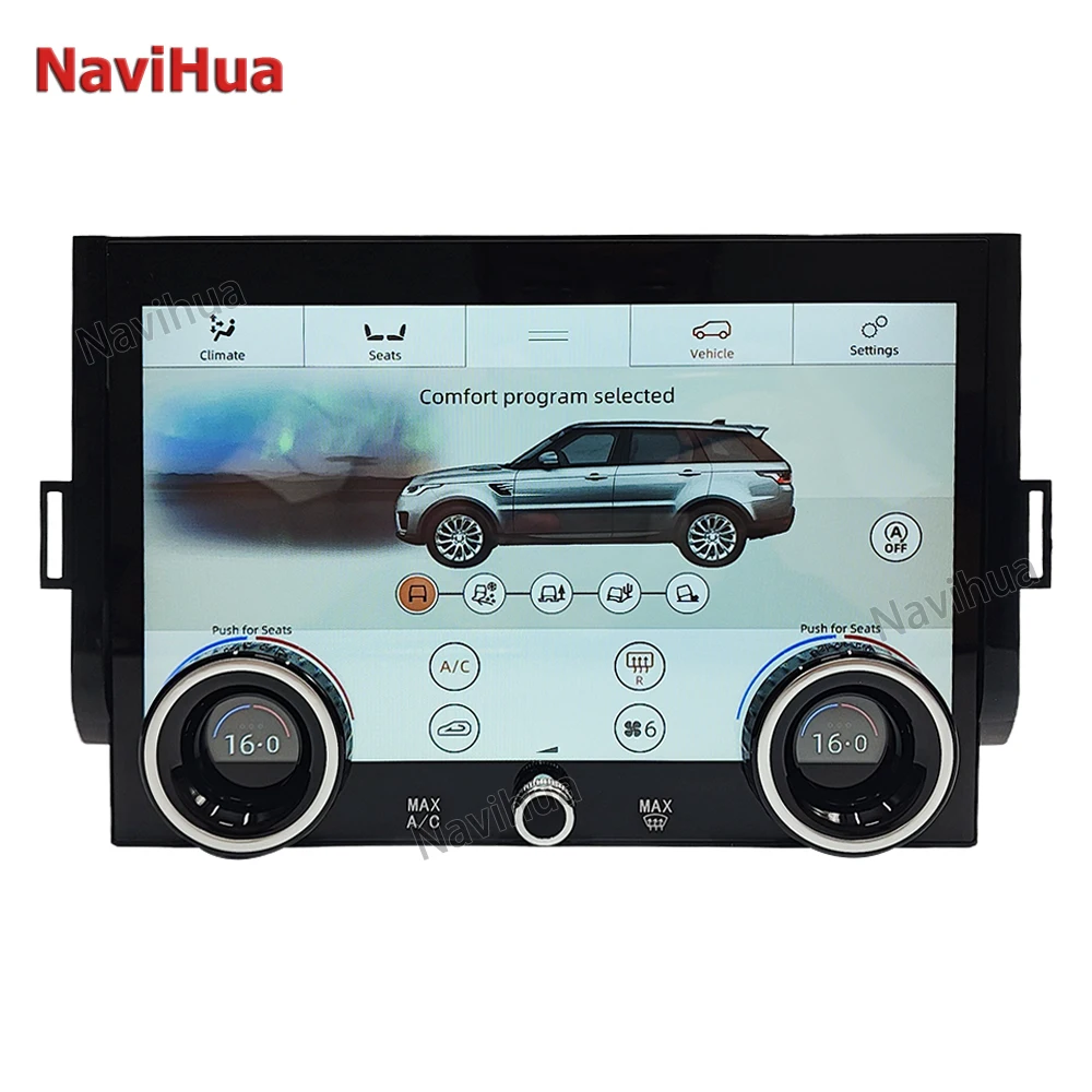 For Range Rover Sport L494 10inch Touch Screen AC Panel With Night Or Day Modes Car Radio Air Conditioning Control w/o CD slot