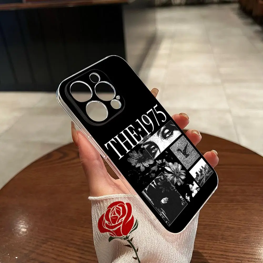 The 1975 Band Rock Phone Case Transparent for iphone 15 14Pro 11 12 14 Pro Max Mini 6 6s 7 8 Plus X XR XS SE2020 Cover