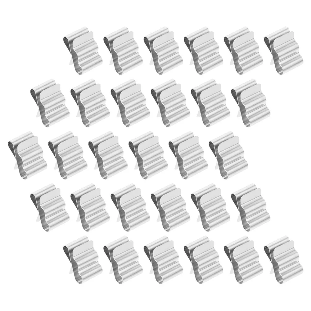 

100Pcs Photovoltaic Cable Clips Solar Panel Cable Clamp Stainless Steel Wire Frame Clips Trailer Wiring Clip Wiring Frame Clip
