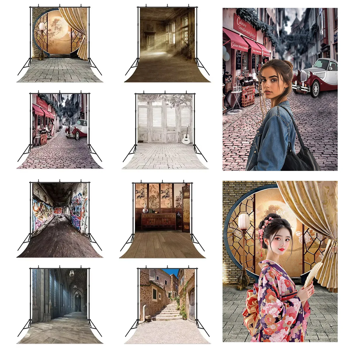 Old House Room Photo Backdrops Village Yard Door Street Baby Portrait Background Photography Backdrop Photocall Photo Studio