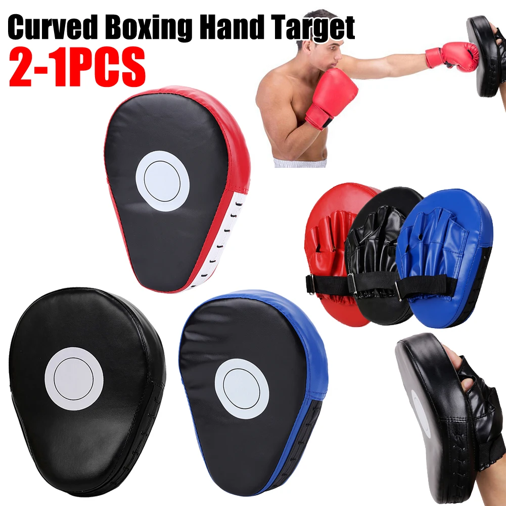 Gebogene Boxhandschuh-Zielscheibe, atmungsaktive gebogene Schlagpolster, Boxpads aus PU-Leder, 5-Finger-Handziel für Kampfsporttraining