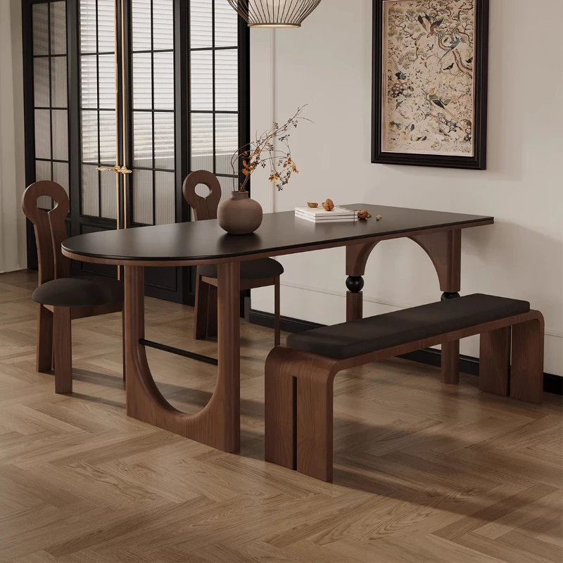 

Стол для скалолазания во французском античном стиле, небольшой полукруглый домашний стол для гостиной на стене, простой роскошный обеденный стол из цельного дерева