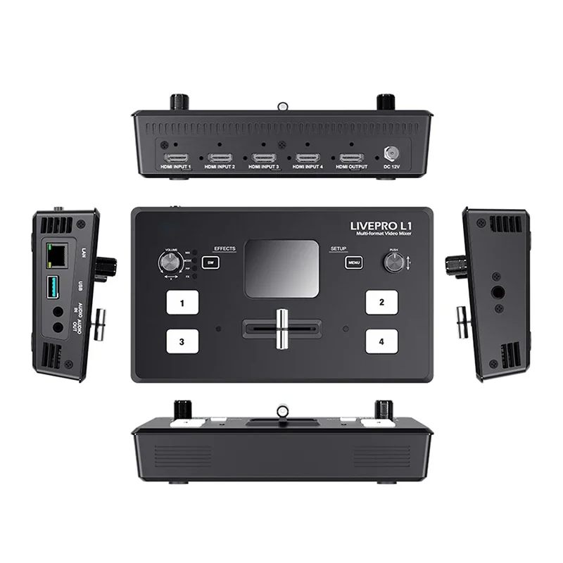 L1 V1 Multi Format Video Mixer Switcher 4xHDMI Inputs Camera Production USB3.0 Multi-camera Live Streaming Youtube
