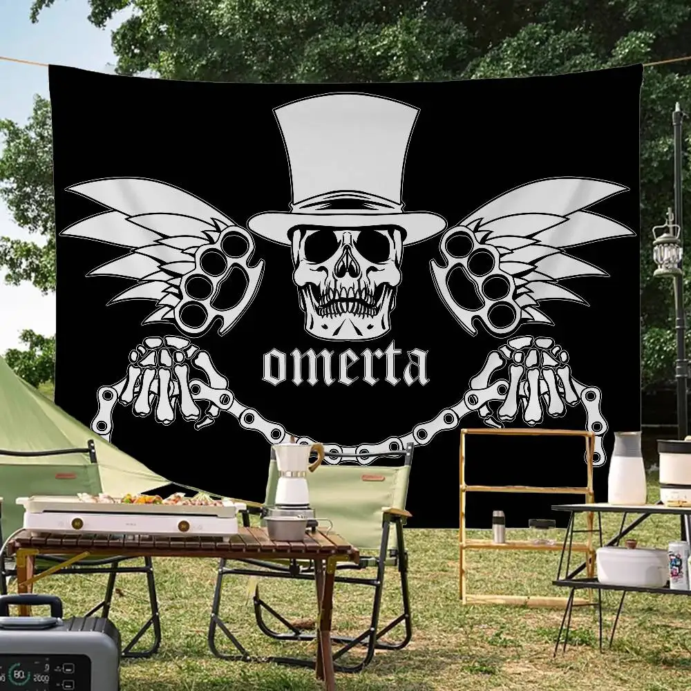 Rapper O-Omerta Creative Pattern Hanging Flag Polyester Printed Banner Hand Pulled Flag