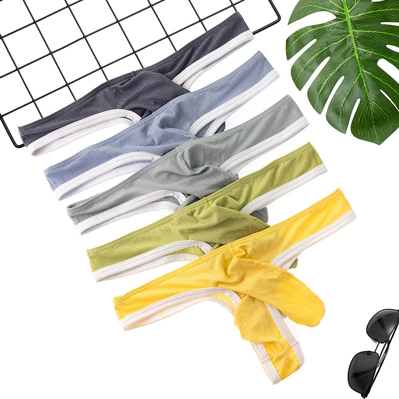 

Mens Fetish Underwear Bulge Enhancing Thong Separated Pouch Elephant Trunk Cheeky Lingerie for Role Play LGBTQ Costume
