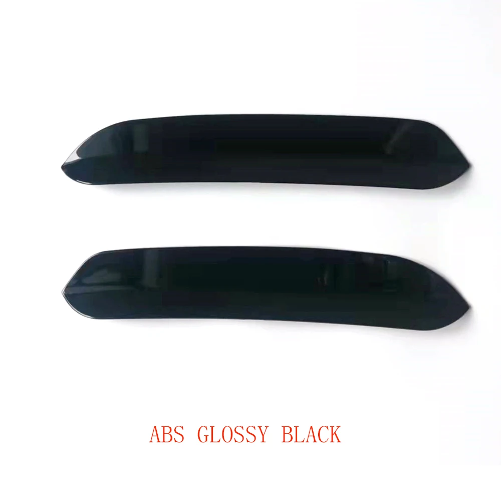 2 peças para extensão de spoiler de telhado estilo o, aletas, asa traseira, apto para vw polo golf 6 golf 7 mk7 7.5 r gti abs fibra de carbono/preto