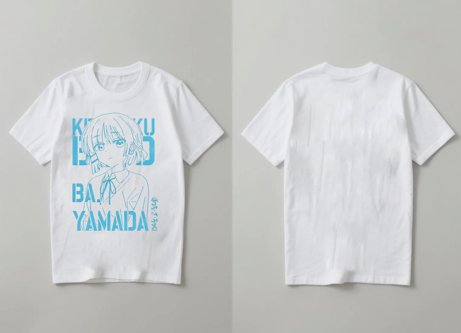 

2025 New Trendy Anime Girl Ba Yamada Print Short Sleeve T Shirt Casual Unisex