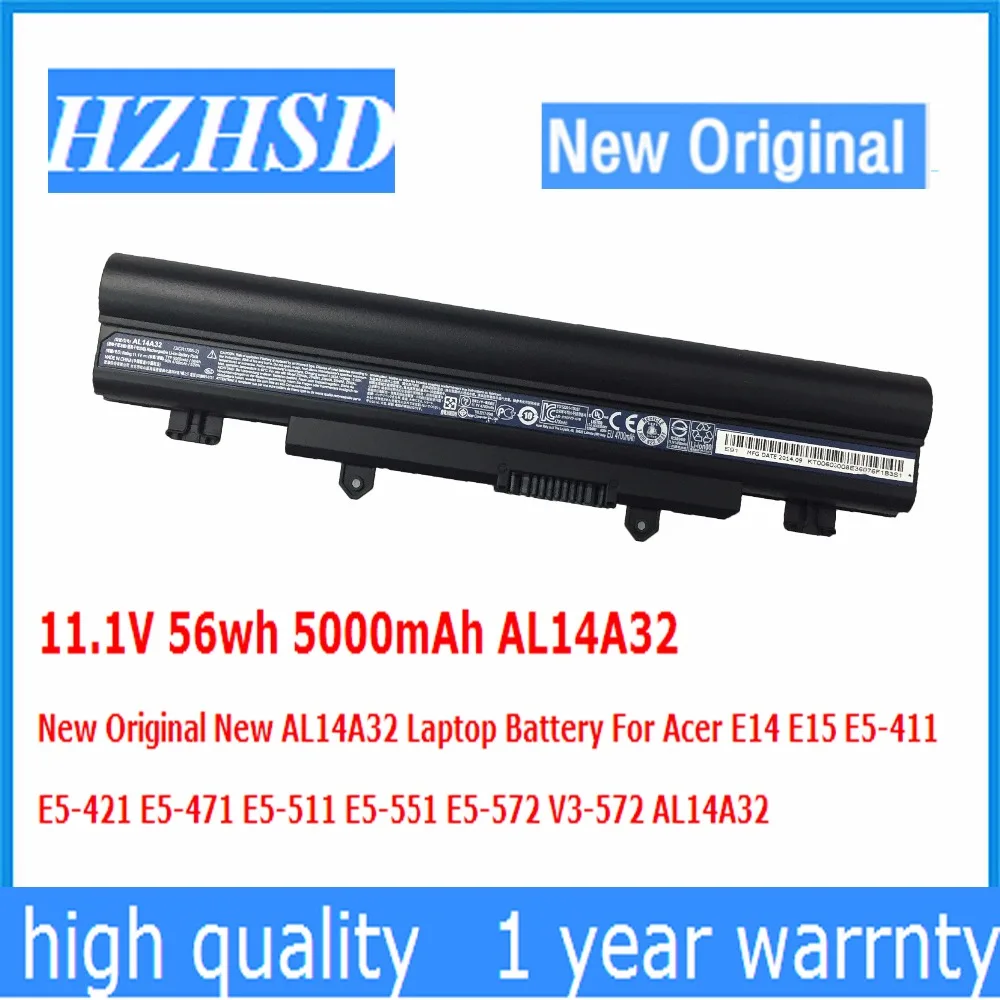 

11.1V 56wh 5000mAh AL14A32 New Original New AL14A32 Laptop Battery For Acer E14 E15 E5-411 E5-421 E5-471 E5-511 E5-551 E5-572