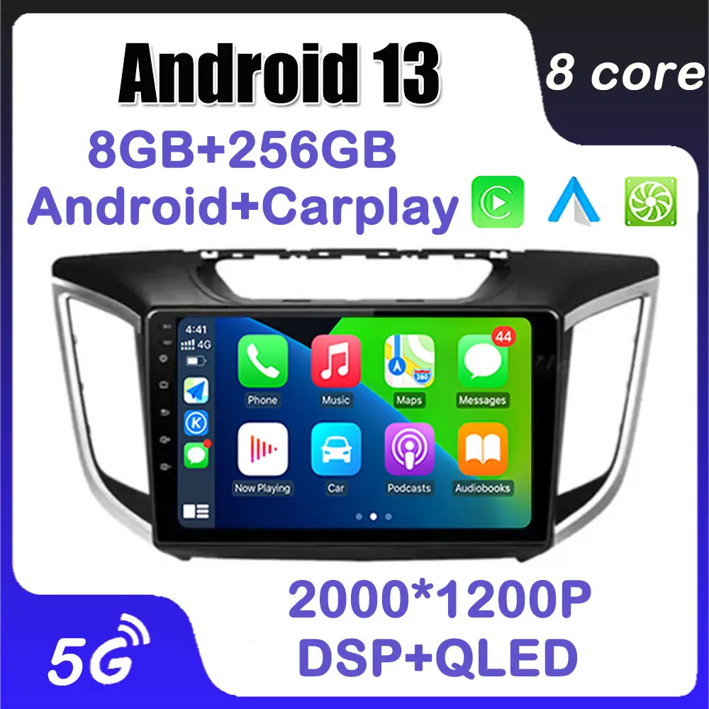 

Android 14 for Hyundai Creta Ix25 2015 - 2019 Car Radio Multimedia Player Auto Carplay Bluetooth Navigation GPS 4G LTE 5G WiFi