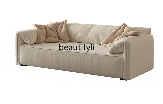 

Elephant Ear Sofa Living Room Small Apartment Modern French Tofu Block Fabric Sofa