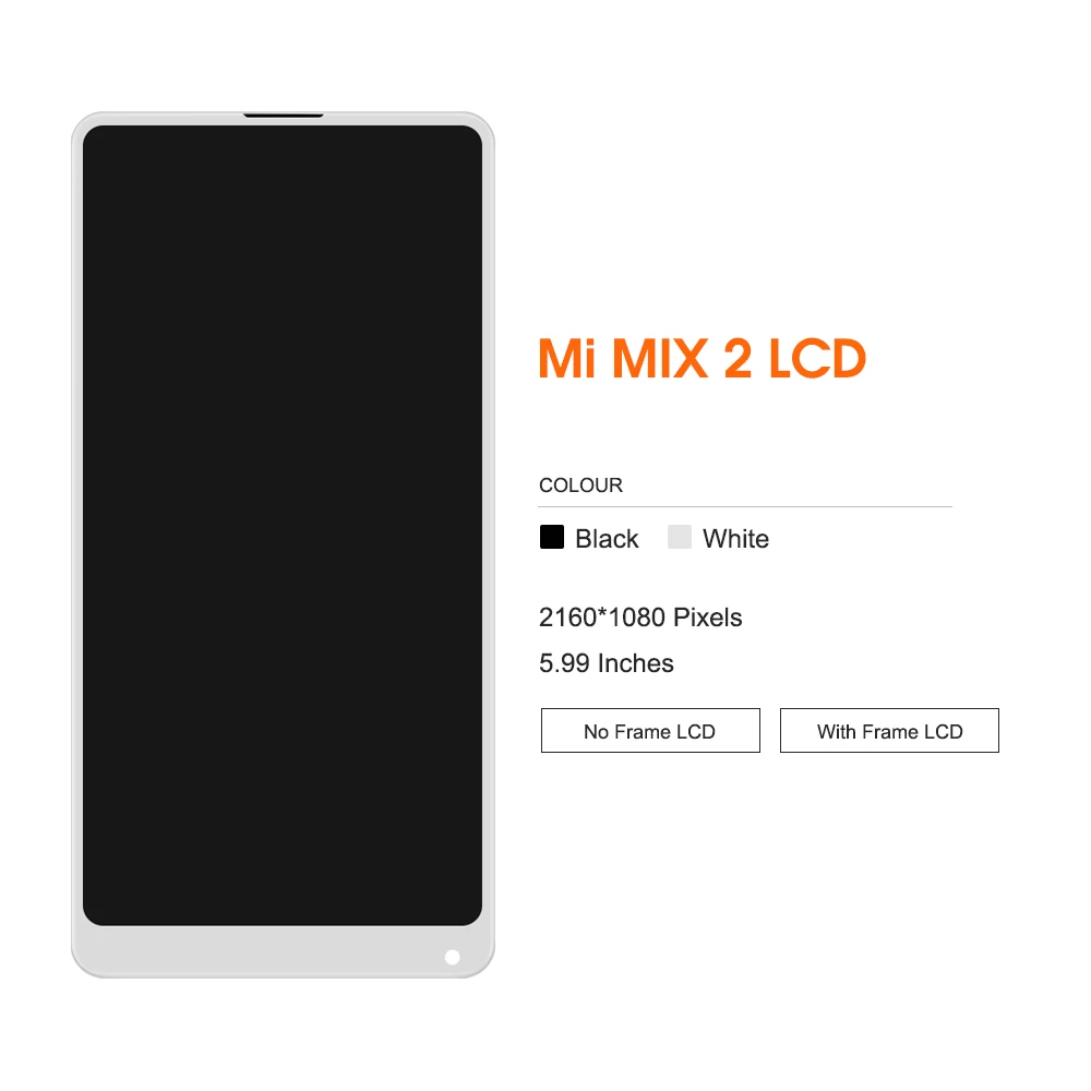 5.99\'\' Display For Xiaomi Mi Mix 2 LCD Touch Screen Digitizer Assembly Replacement For XIAOMI MIX2 Display Screen