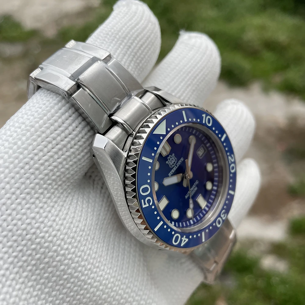 STEELDIVE 公式 SD1968 ワンピース 44mm セラミックベゼルインサート サファイアクリスタル 1000M防水 NH35 自動巻き メンズダイバーズウォッチ