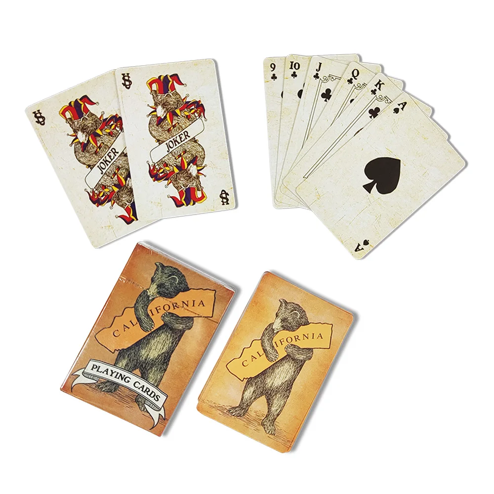 57x72mm Vintage Colourful Bear Playing Cards Limited Edition Collectible Playing Cards Entertainment Game Cards for Parties