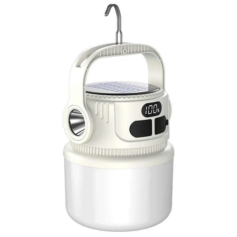 Solar Outdoor Camping Lamps Ultra-Long Battery Life Multi-Functional Portable Lamps USB Rechargeable Lighting Lamps Flashlights