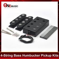 [Pickup DIY Kits] 4/5/6-String Bass Humbucker Pickup Kits- Ceramic/Plastic Bobbin/ 9.5MM Pole Piece/4C Cable Open Bass Kits