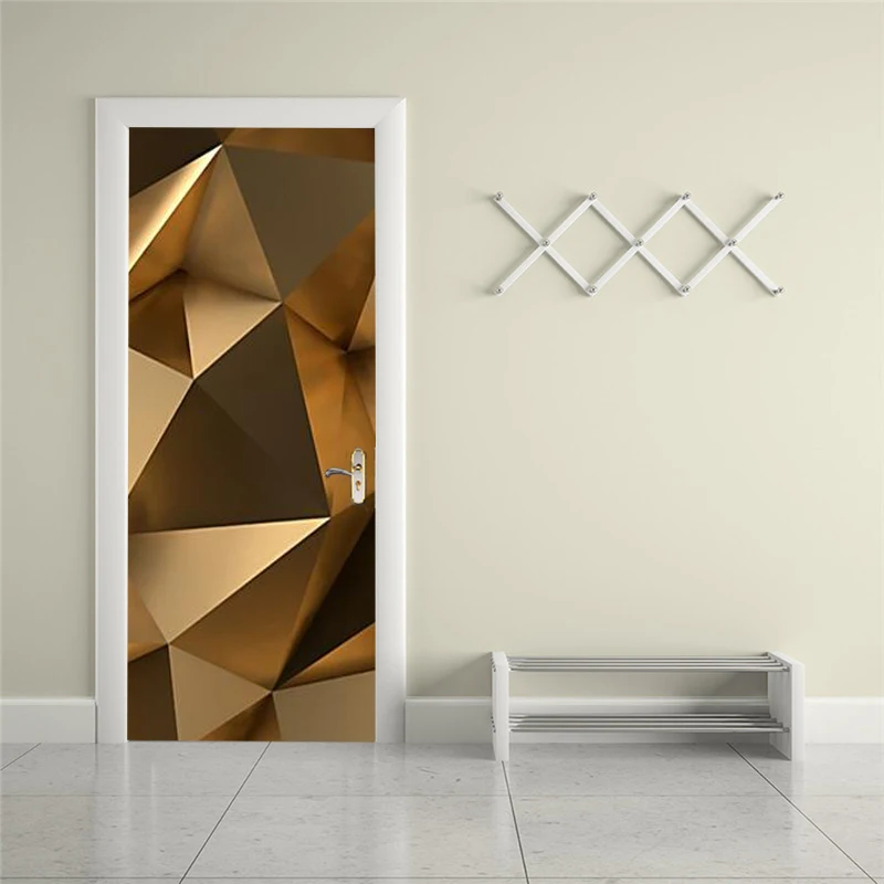 PVC Modern geometry 3D stereoscopico porta sticker decorazione della casa porta wall sticker murale portico 3D wallpaper poster