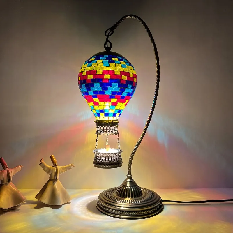 Türkiye Hot-air Balloon Design Floor Lamps Living Room Bedroom Dining Room Hotel Coffee House Embellish Handmade Glass Desk Lamp